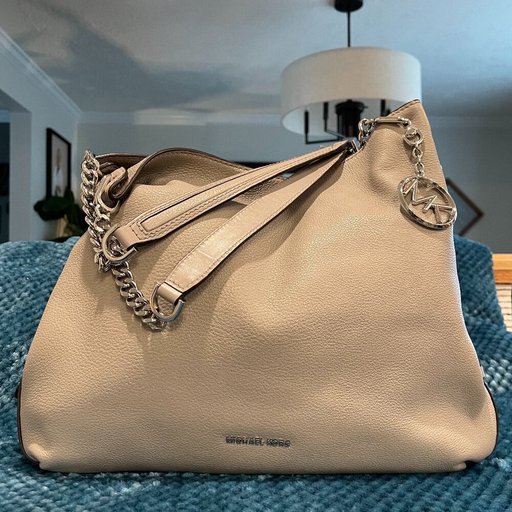 Michael Kors Pearl Grey Large Shoulder Tote